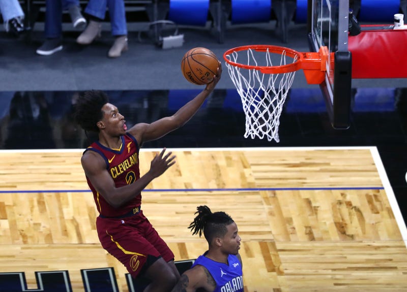 Cleveland Cavaliers guard Collin Sexton (2) makes a layup against the Orlando Magic during the first quarter at Amway Center. 