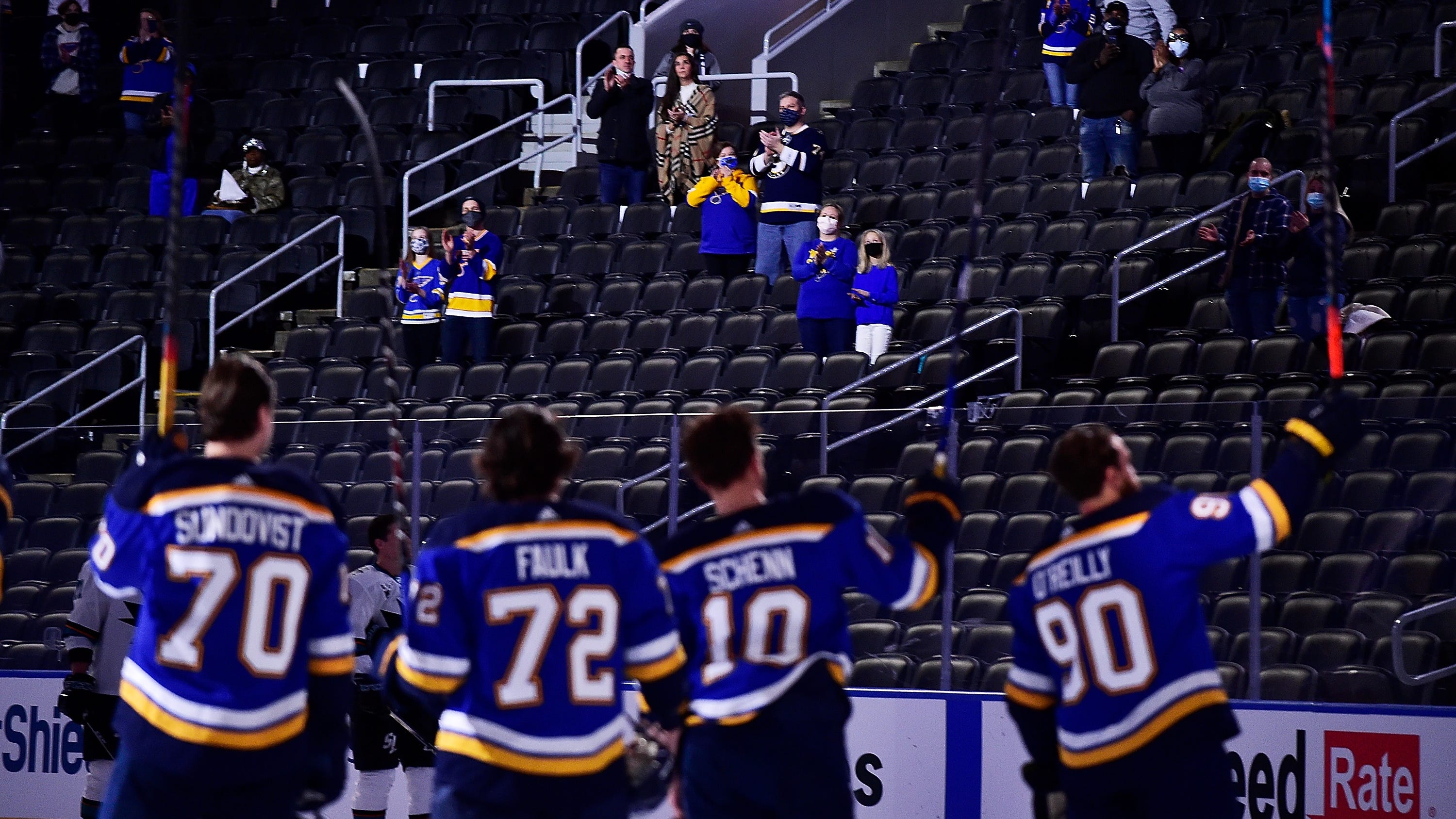 PICS: Lucky 300 fans are first to watch Blues play in more than 300 days