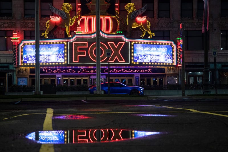 Detroit's Fox Theatre at night