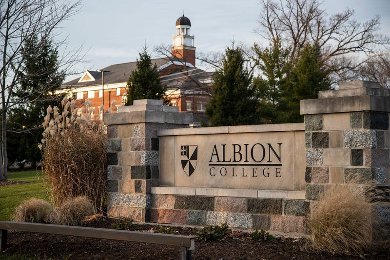 Albion College sign