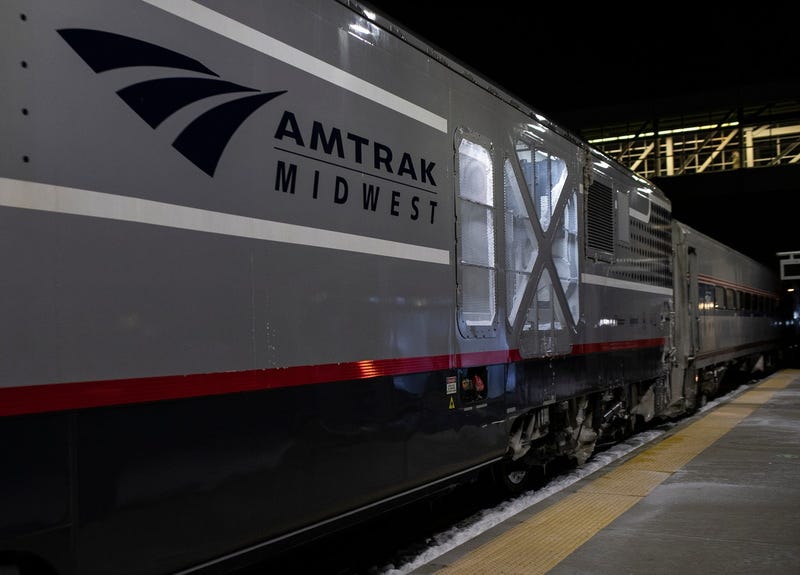 Some Metro Detroiters on board an Amtrak train heading to Chicago were delayed after the train hit a truck on the railroad tracks in southwest Michigan late Thursday night.