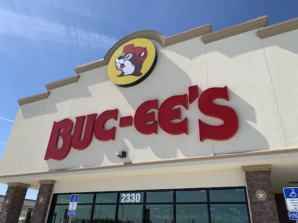 This is a close-up of the store sign for the Daytona Beach Buc-ee's gas station/convenience store as it nears completion on Friday, March 6, 2021.