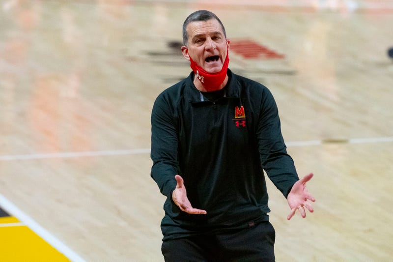 MD coach Mark Turgeon reacts during the Terps' 66-61 loss to Penn State.