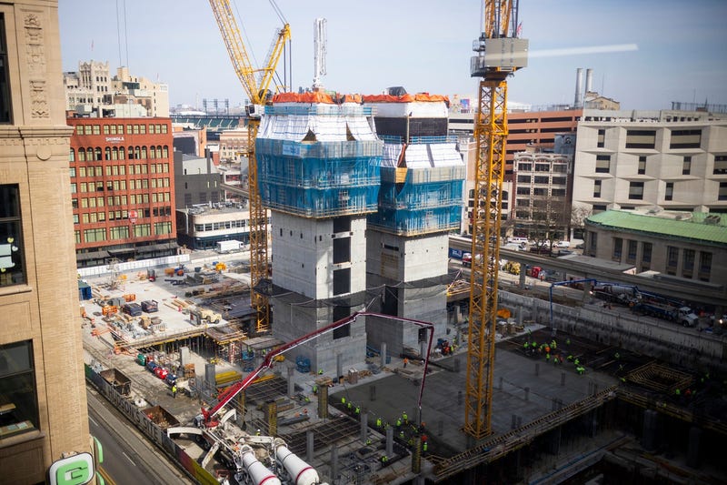 he Hudson's Site under construction