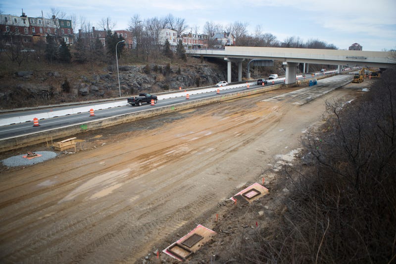 I-95 construction between the 6th and 7th Street bridges in Wilmington, Delaware, March 19, 2021. 
