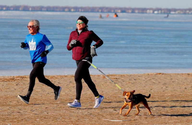 Running at Lake St. Clair Metropark