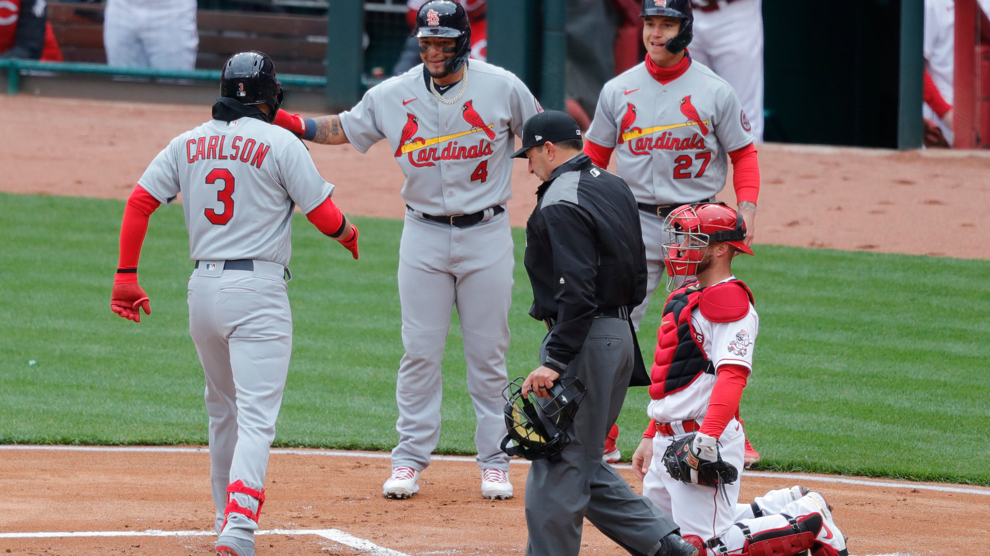 LISTEN: Cardinals make franchise history with huge first inning on Opening Day