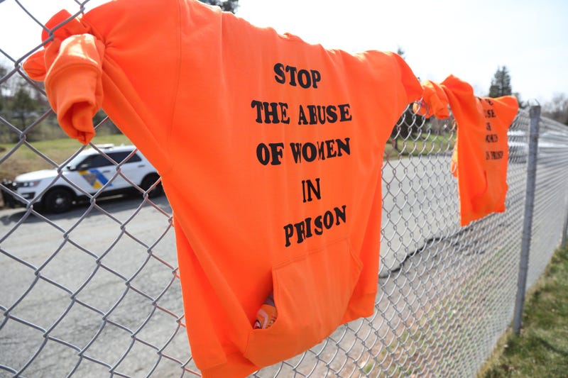 New Jersey Prison Justice Watch hosted a vigil at Edna Mahan Correctional Facility in Clinton, N.J., on March 27, 2021