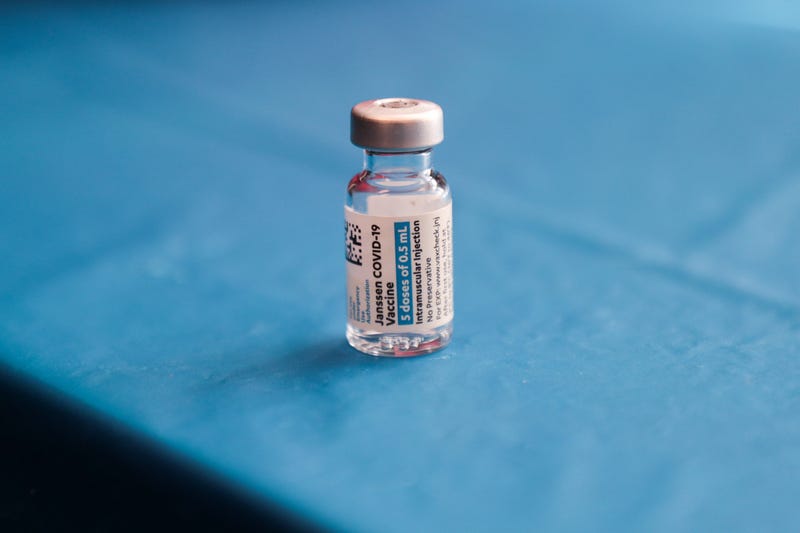 One vial of the Janssen (J&J) coronavirus vaccine
