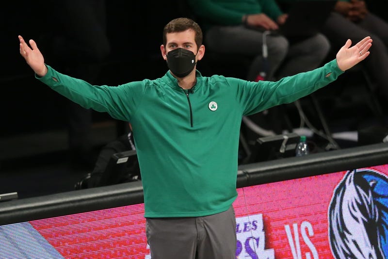 Boston Celtics head coach Brad Stevens on the sideline.