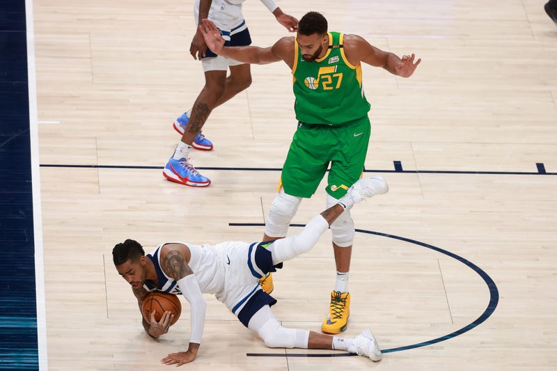 D'Angelo Russell and Rudy Gobert
