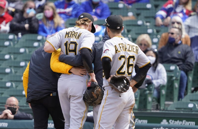 Colin Moran helped off field