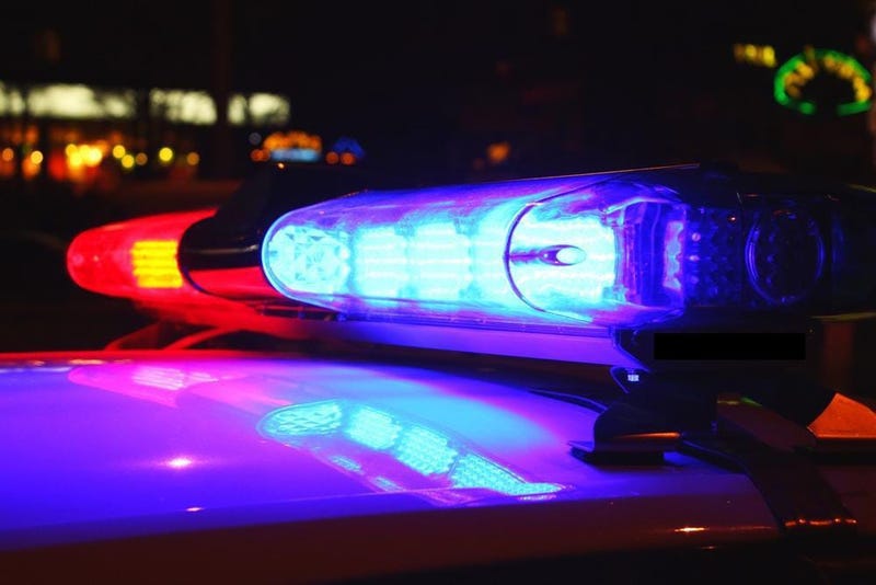 Police blue lights at night - File Photo