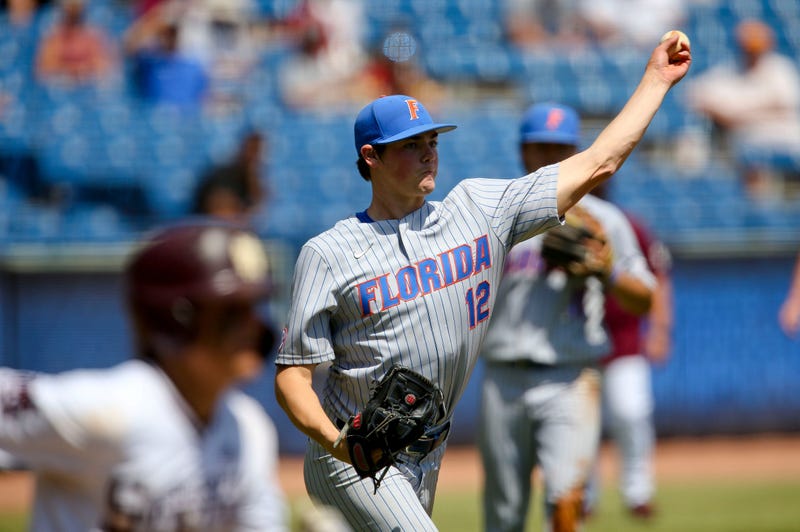Hunter Barco pitching in college
