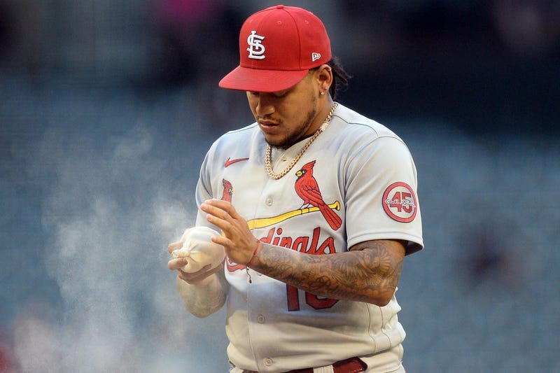 Cardinals Carlos Martinez with rosin bag