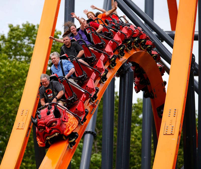 the Jersey Devil roller coaster at Six Flags Great Adventure in Jackson Township, NJ.