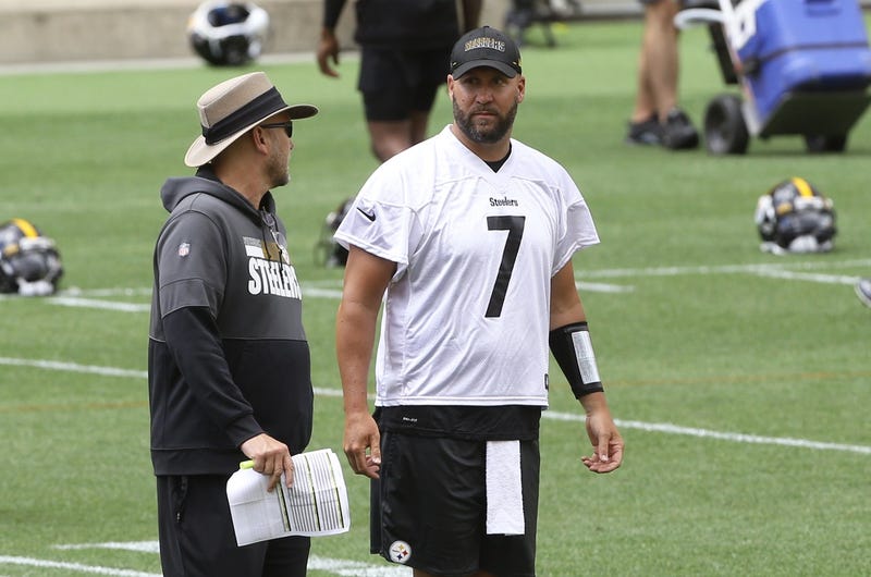 Matt Canada with Ben Roethlisberger