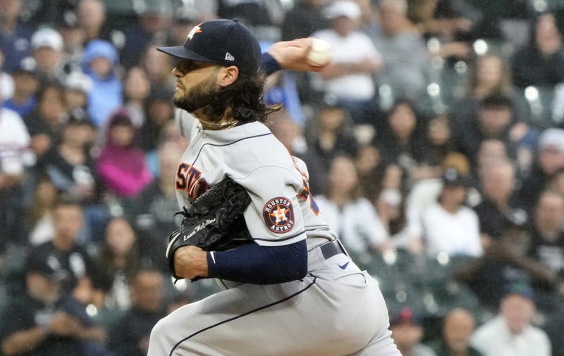 Houston Astros starting pitcher Lance McCullers Jr. (43) throws a pitch against the Chicago White Sox during the first inning at Guaranteed Rate Field.