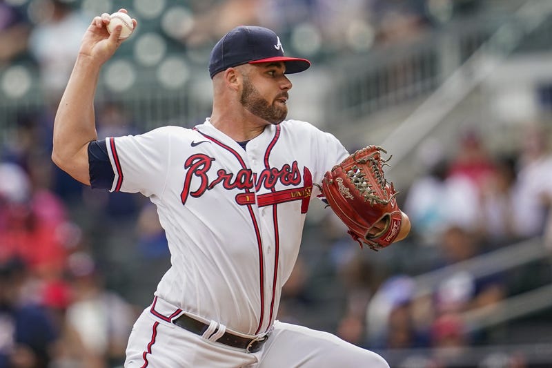 Bryse Wilson pitching for Braves