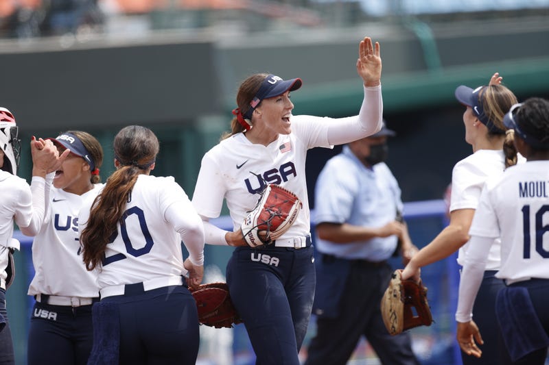 Team USA softball team at Tokyo Games.