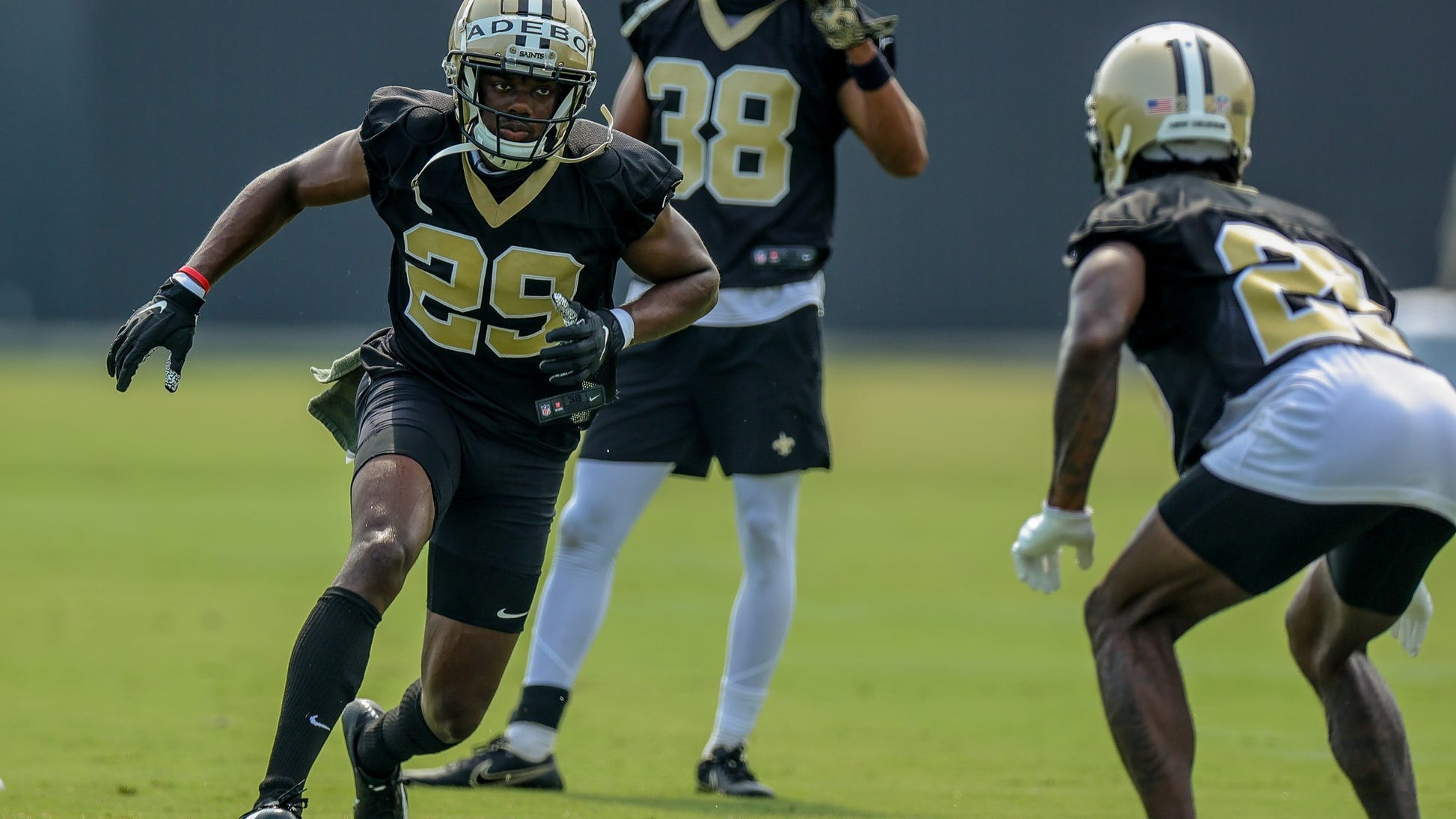 Saints observations after 1st padded practice: Adebo dominating, mean Penning has arrived