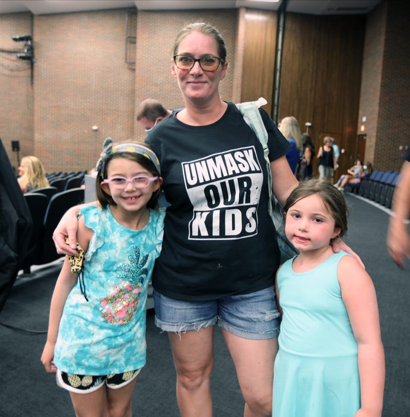 The Clarkstown School Board meeting at Clarkstown South in West Nyack wasn't started because of many in crowd who wouldn't wear masks Aug. 12, 2021
