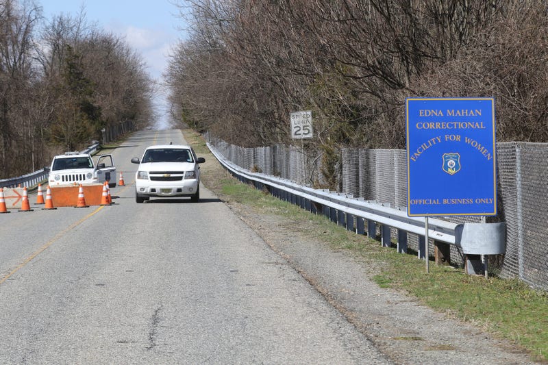 Entrance to the Edna Mahan Correction Facility in Clinton, NJ on March 27, 2021.