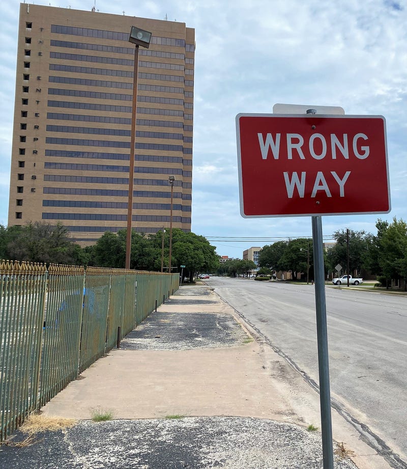 wrong way