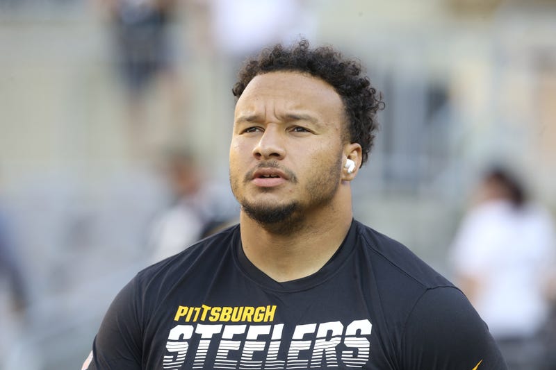  Pittsburgh Steelers guard Kendrick Green (53) looks on during warm ups