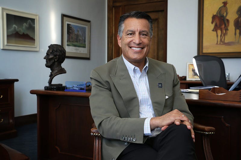 University of Nevada, Reno President Brian Sandoval poses for a portrait in his office on campus on July 22, 2021.