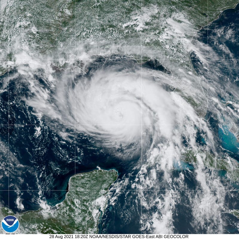 Hurricane Ida churns in the Gulf of Mexico Saturday. Hurricane Ida