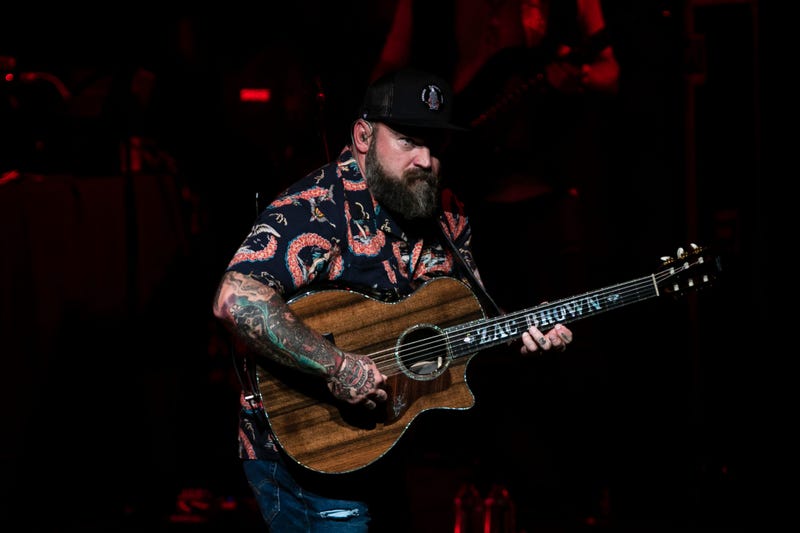 Band leader, Zac Brown, performs on stage with the Zac Brown Band as a part of 'The Comeback Tour' at Riverbend Music Center on Sunday, August 29, 2021. Teddy Swims and Ashland Craft also performed. Zac Brown Band Concert