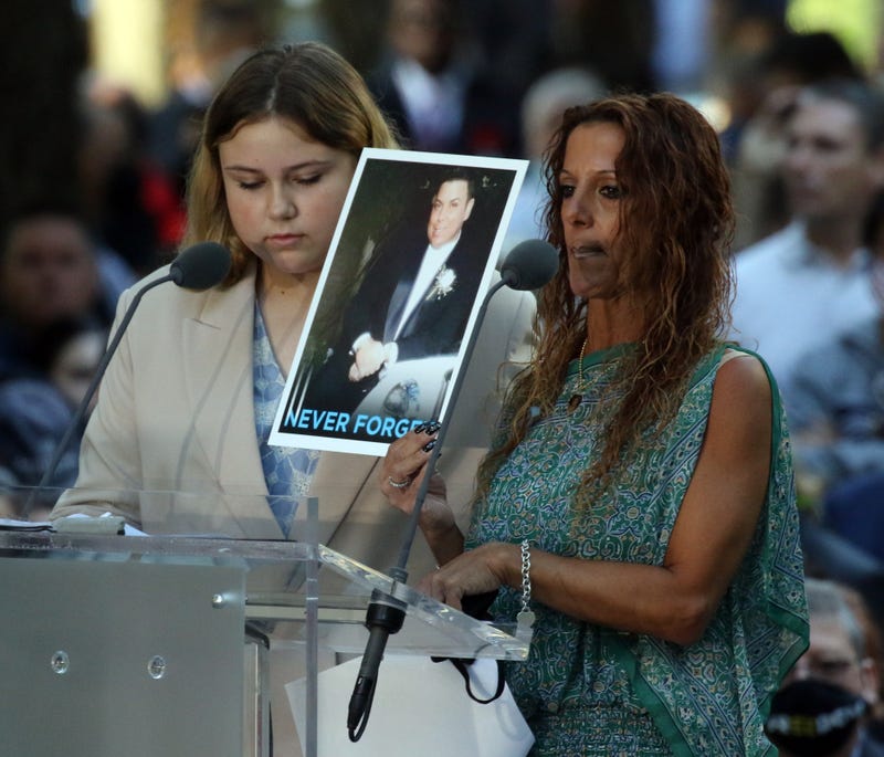 Families read the names of victims and honored their lost family members during the September 11 Commemoration Ceremony marks the 20th Anniversary of the attacks that took place on 9/11. 