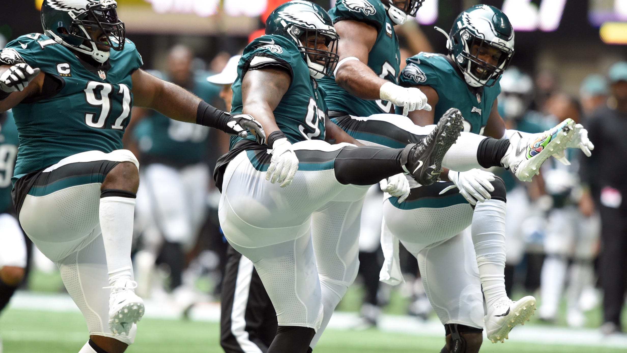 Eagles' 32-6 blowout of Atlanta Falcons a reversal of last season's opener in Washington