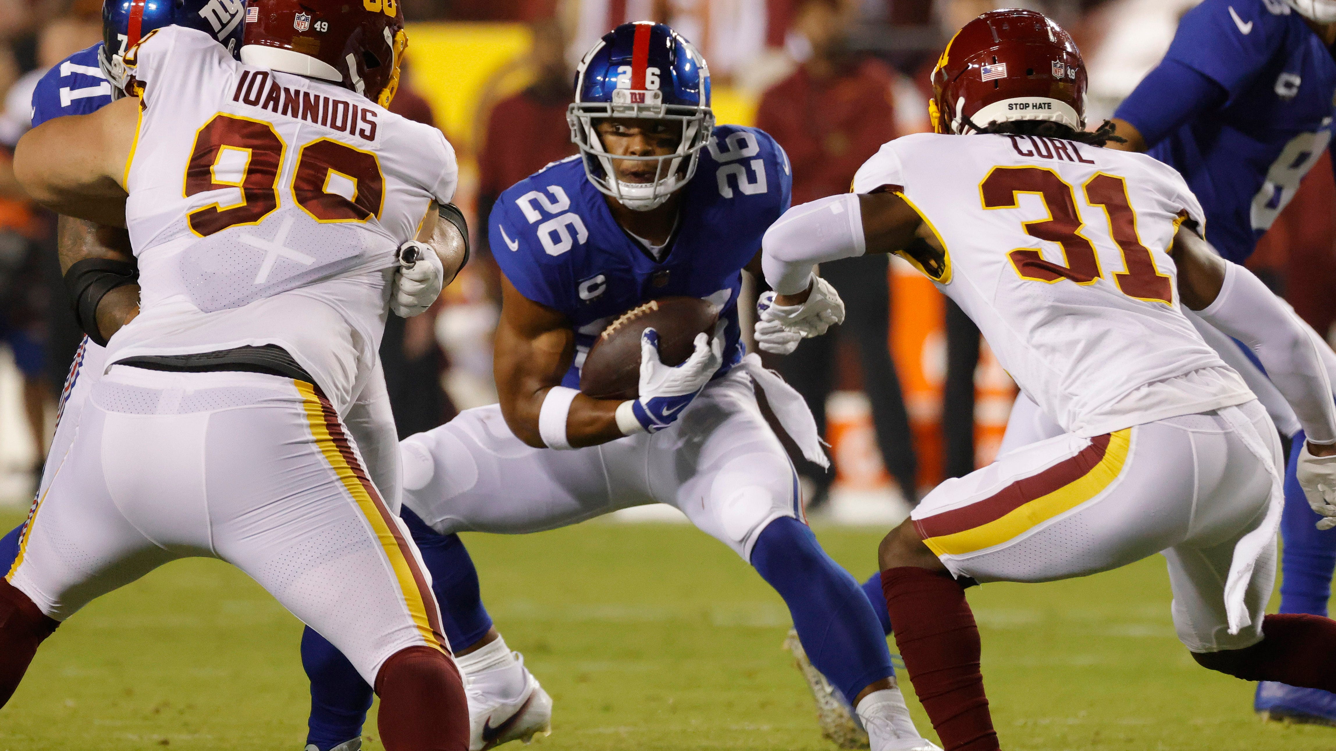 Saquon Barkley on Giants' 0-2 start: 'There's no need to panic'