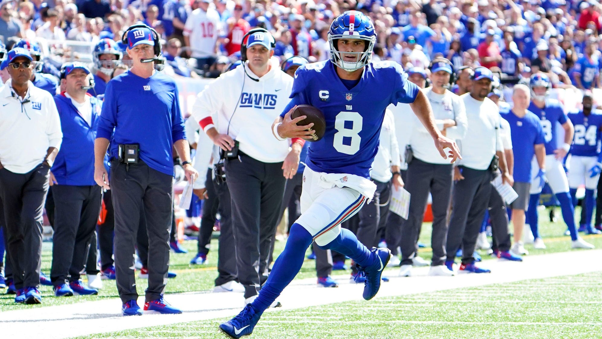 Giants QB Daniel Jones has Saints' attention – especially as a runner: 'He's real athletic'