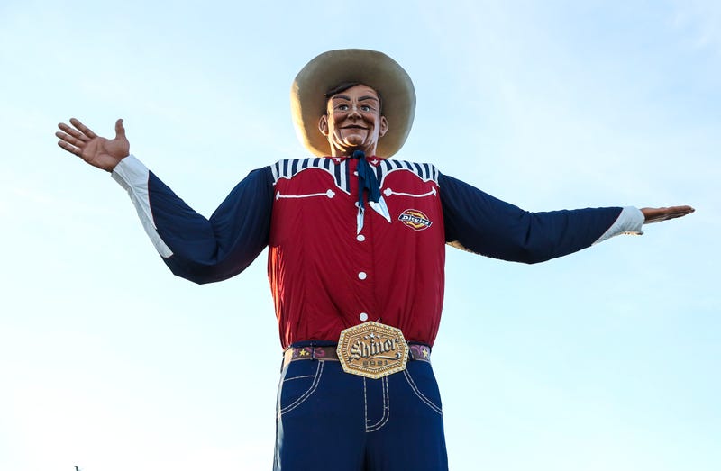 FILE: Big Tex at the State Fair of Texas before the game between the Texas Longhorns and Oklahoma Sooners at Cotton Bowl.