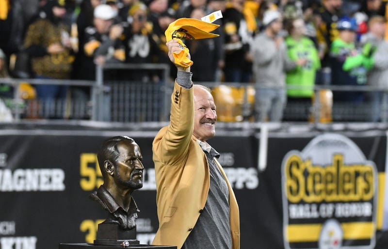 Bill Cowher swinging Terrible Towel