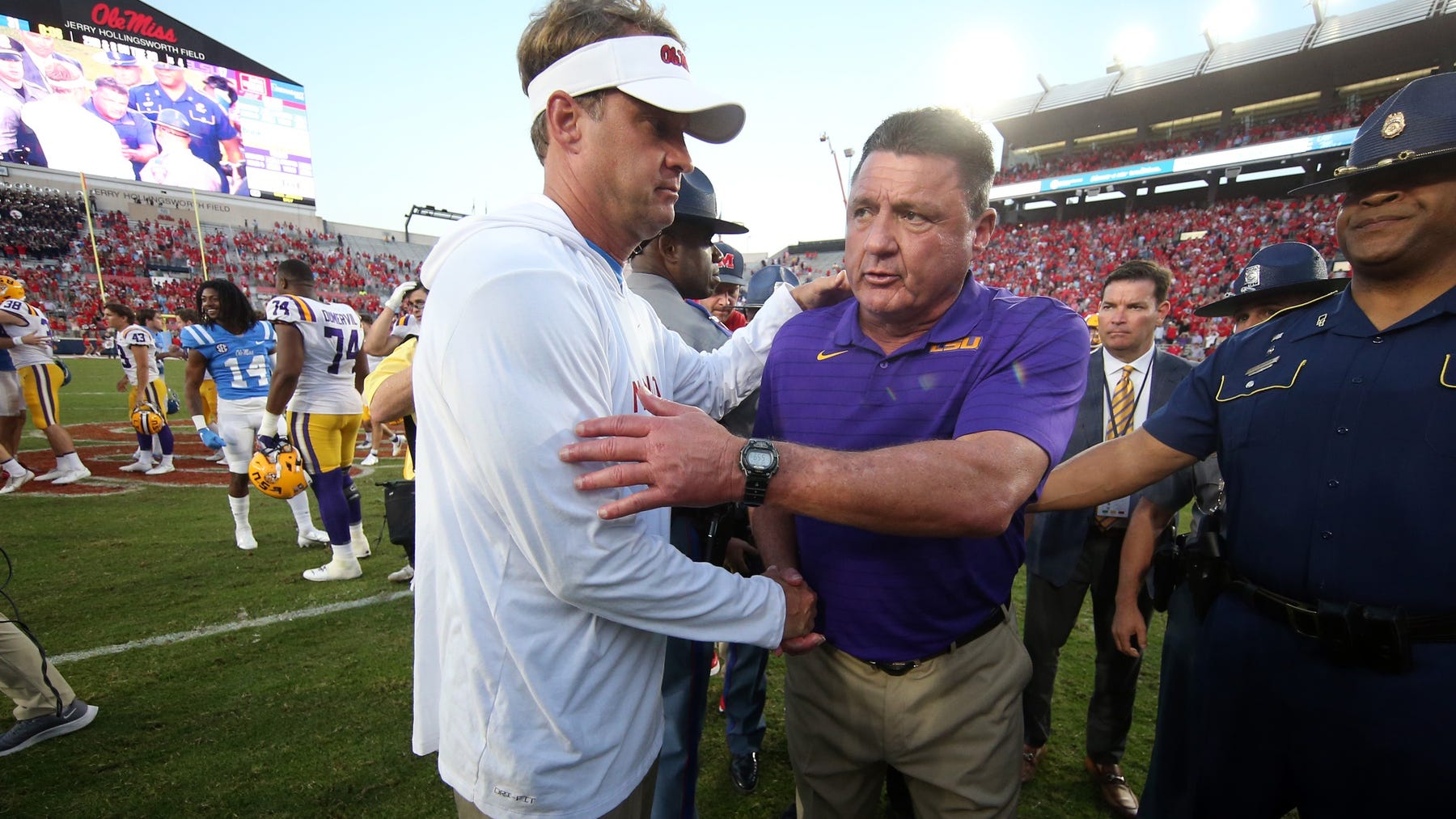 What Ed Orgeron had to say after LSU beat up at Ole Miss: 'We couldn’t capitalize'
