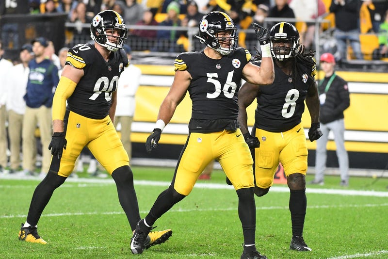 Alex Highsmith with Melvin Ingram and TJ Watt