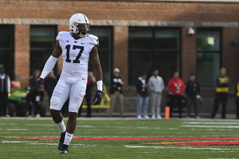 Penn State Nittany Lions defensive end Arnold Ebiketie (17) during the game against the Maryland Terrapins at Capital One Field at Maryland Stadium.