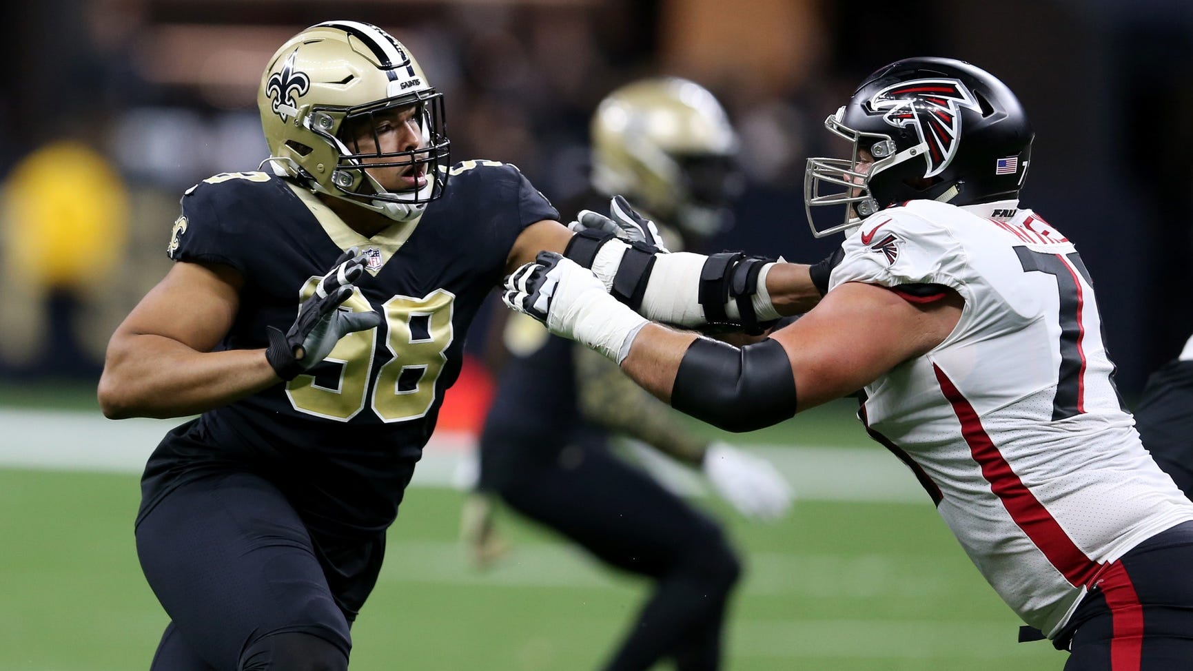 Payton Turner still rehabbing, but Saints DE 'breathing on the glass' watching OTAs