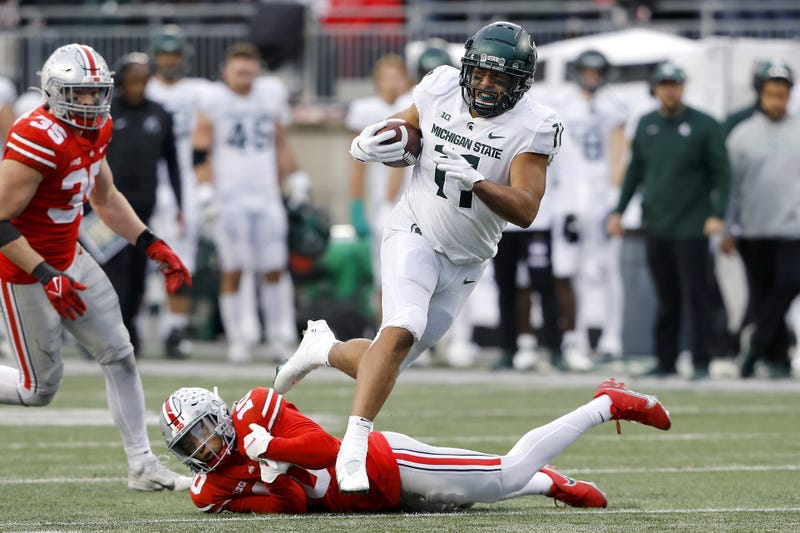 Connor Heyward running at Ohio Stadium