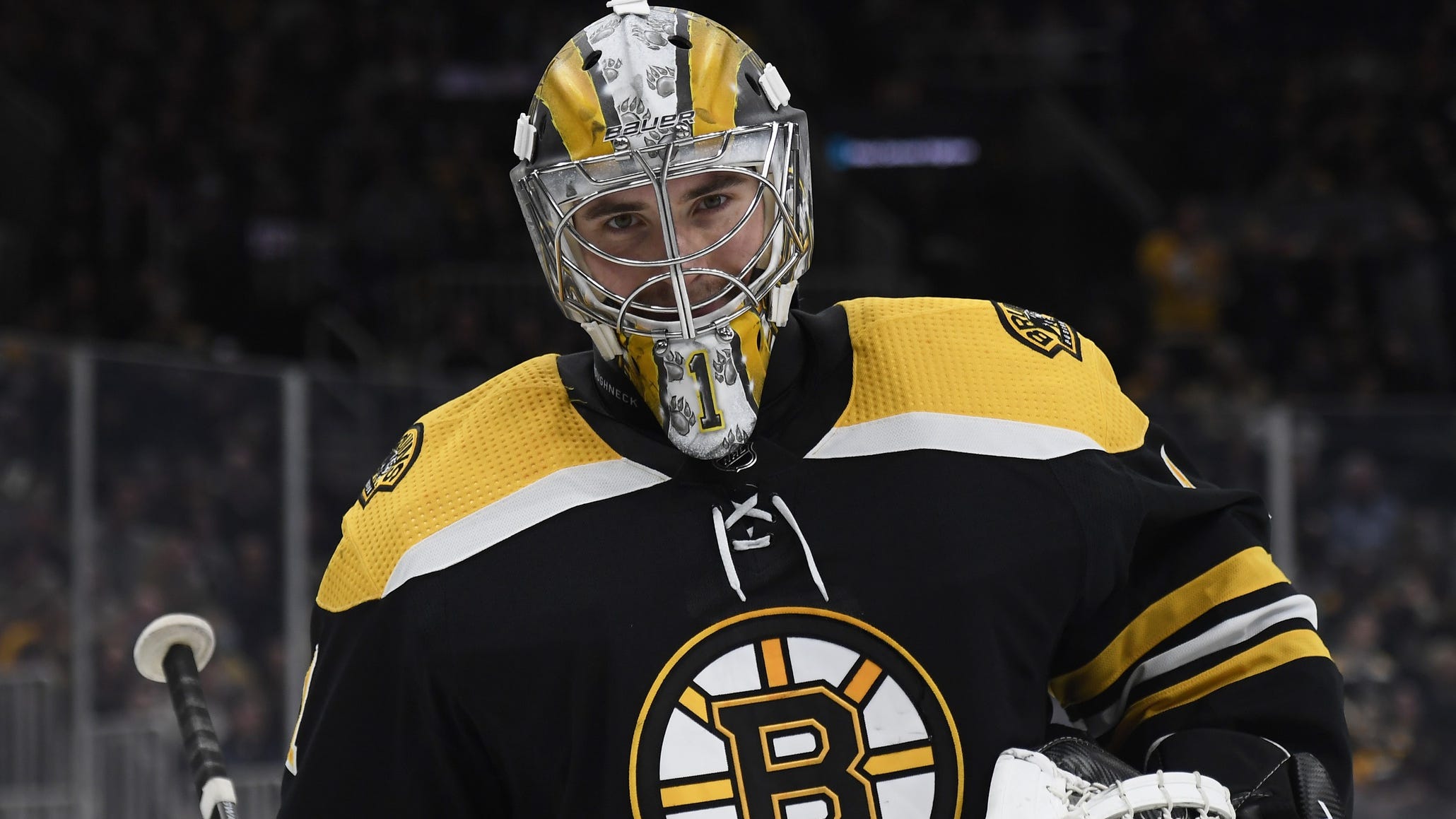 Watch: Jeremy Swayman makes incredible stick save vs. Rangers