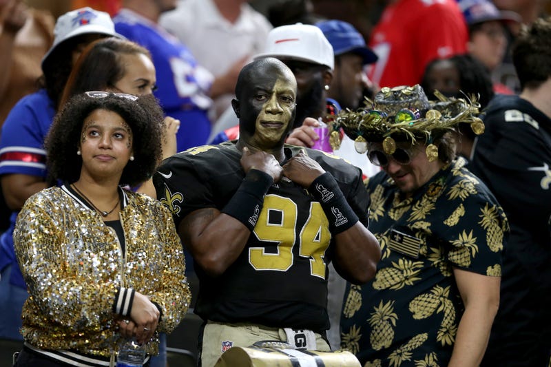 New Orleans Saints fans look dejected during loss to the Buffalo Bills