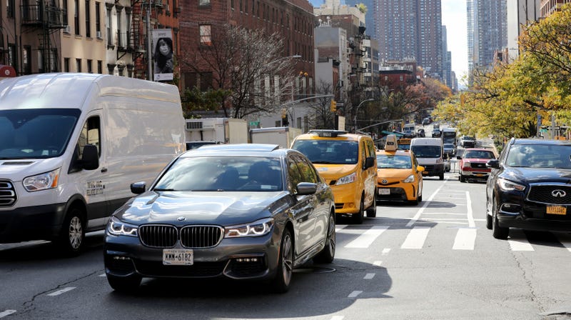 Traffic at West 57th Street and 10th Avenue in Manhattan