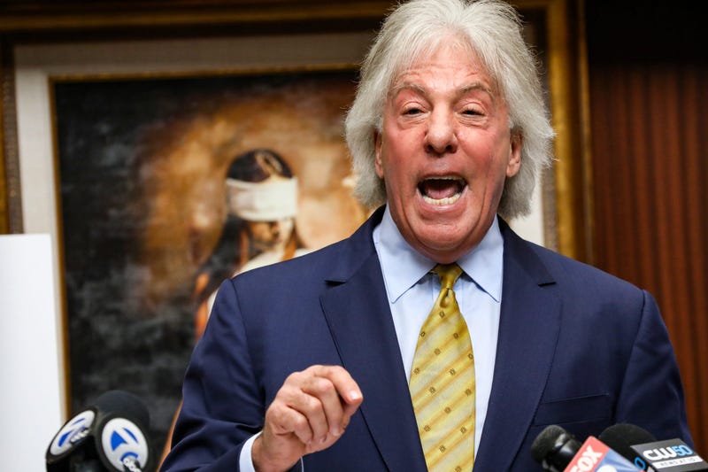 Attorney Geoffrey Fieger speaking during press conference.