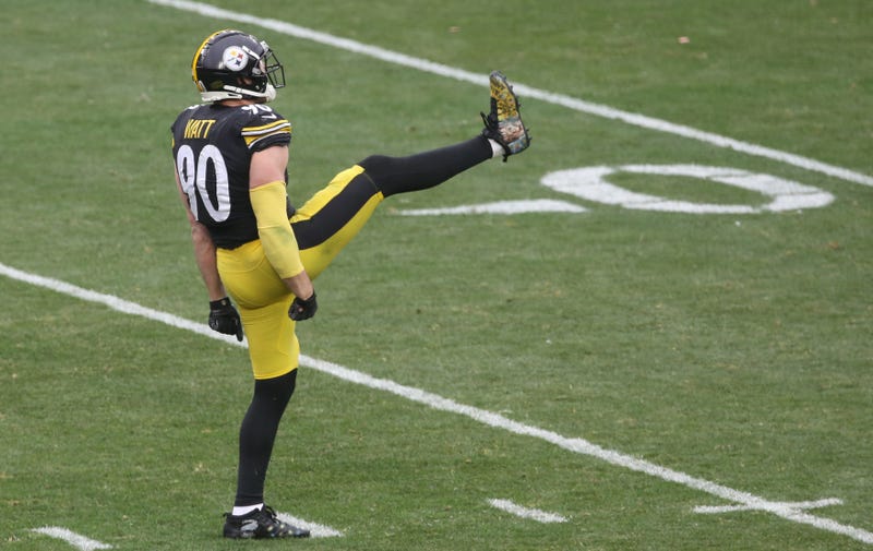 T.J. Watt celebrates a sack