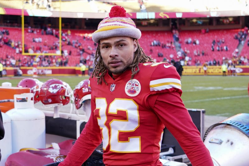 Tyrann Mathieu leaves the field after the win over Las Vegas