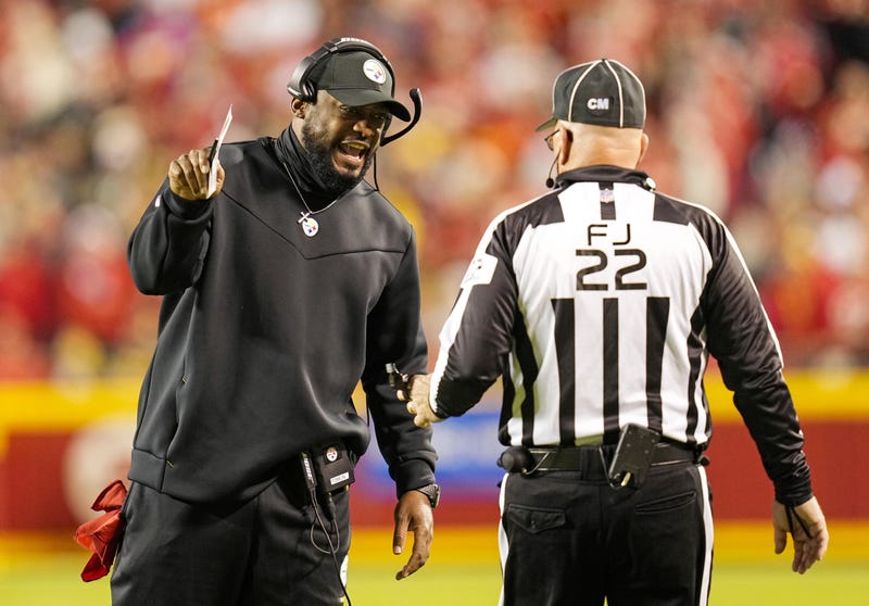 Mike Tomlin yelling at ref